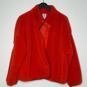 Disney Park Jacket women size XL orange zipped pocket coat